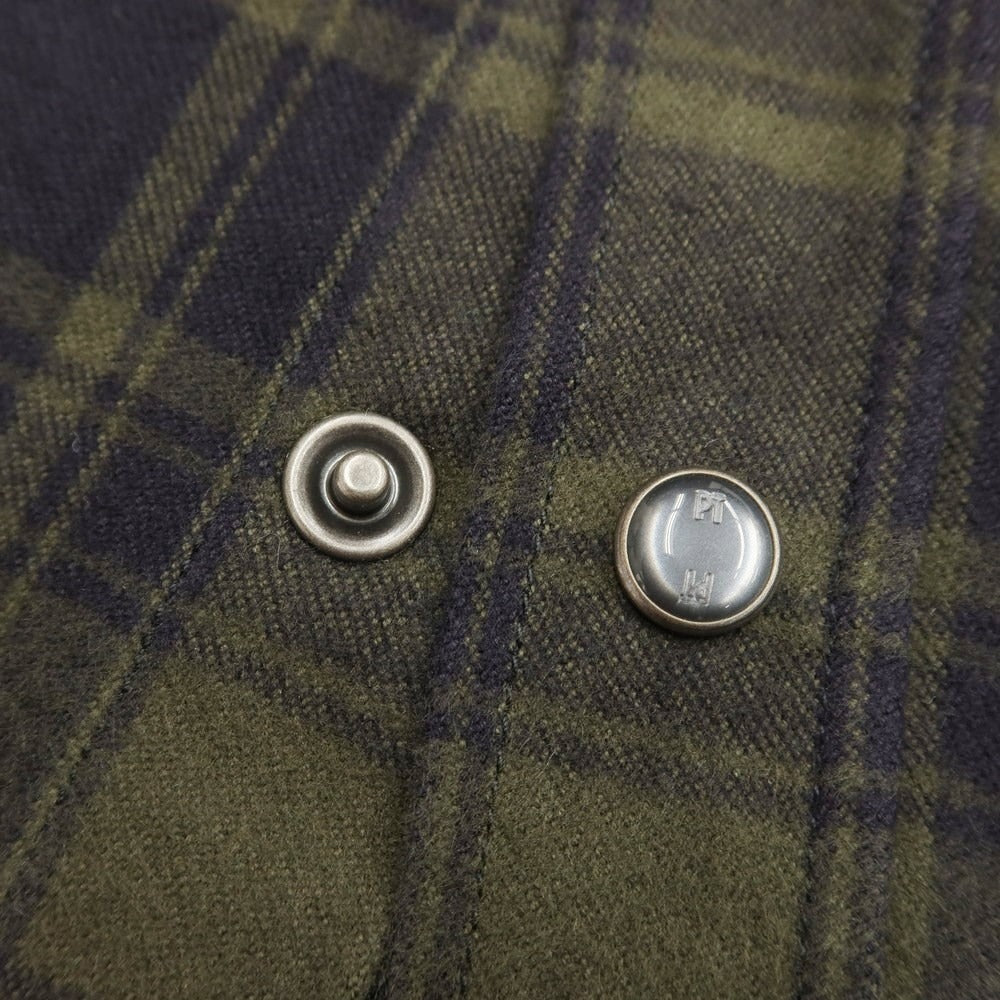 【新品】ピーティートリノ PT TORINO カジュアルシャツ
 オリーブxネイビー【サイズ39】【GRN】【A/W】【状態ランクN】【メンズ】
【769677】 APD