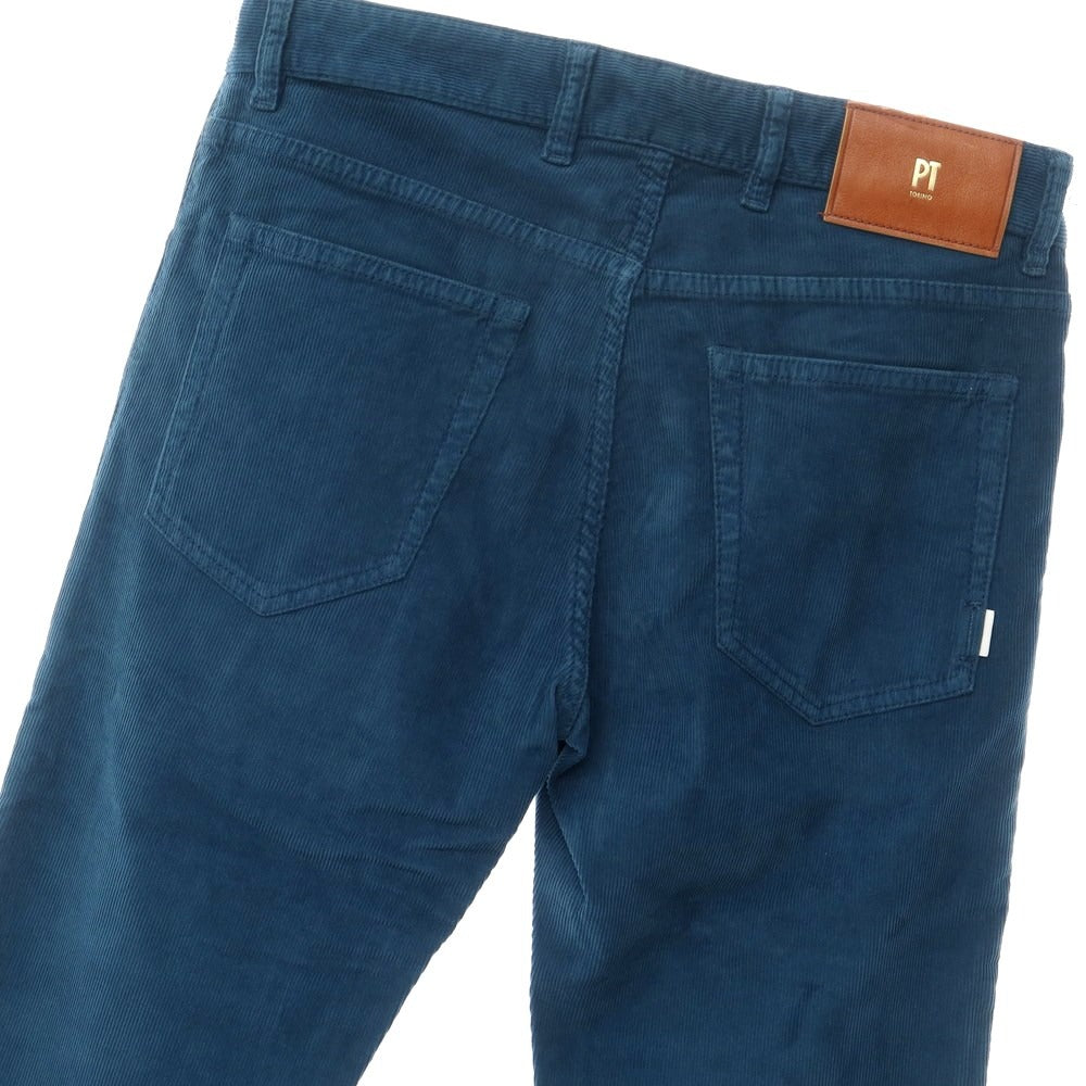 【新品】ピーティートリノ デニム PT TORINO DENIM SWING コットン コーデュロイ 5ポケット パンツ ダークピーコック【サイズ29】【BLU】【A/W】【状態ランクN】【メンズ】【769095】