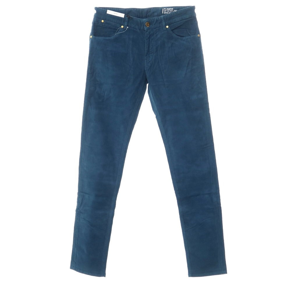 【新品】ピーティートリノ デニム PT TORINO DENIM SWING コットン コーデュロイ 5ポケット パンツ ダークピーコック【サイズ32】【BLU】【A/W】【状態ランクN】【メンズ】【769093】