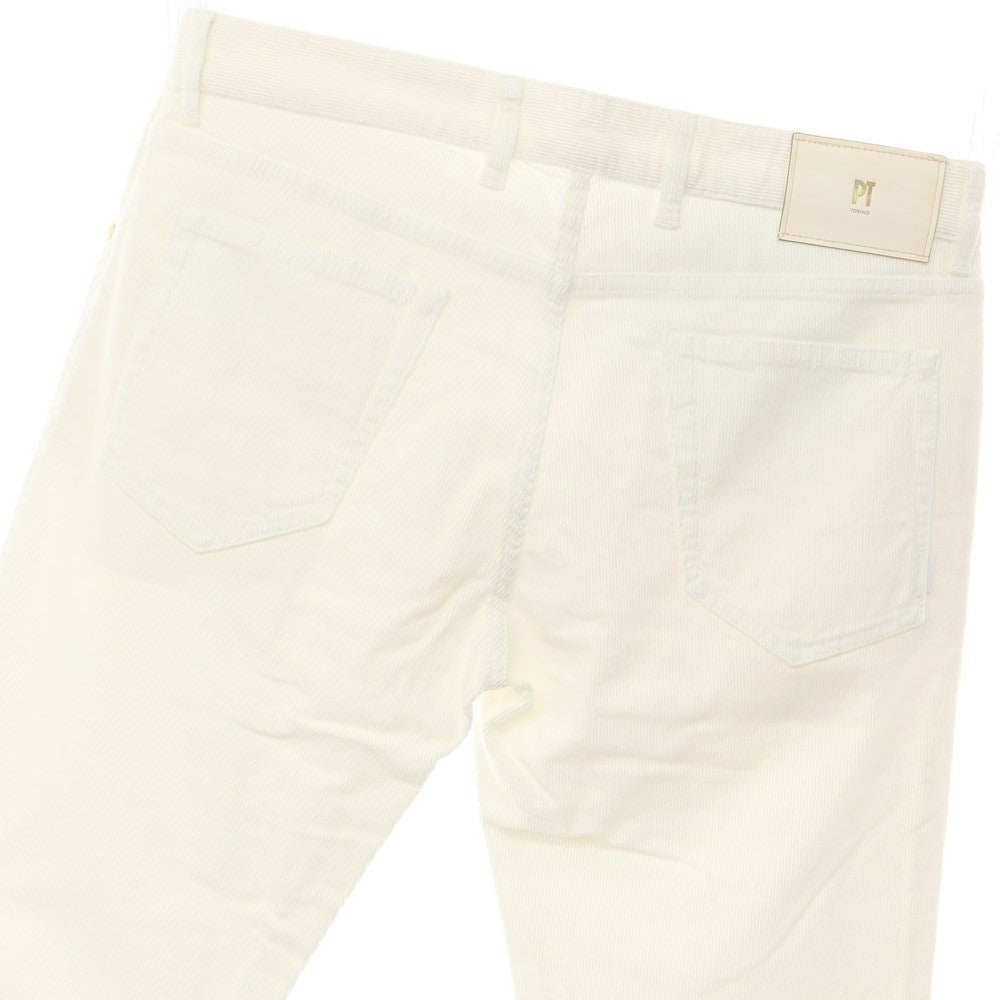 【新品アウトレット】ピーティートリノ デニム PT TORINO DENIM SWING コットン コーデュロイ 5ポケット パンツ オフホワイト【サイズ33】【WHT】【A/W】【状態ランクN-】【メンズ】【769095】