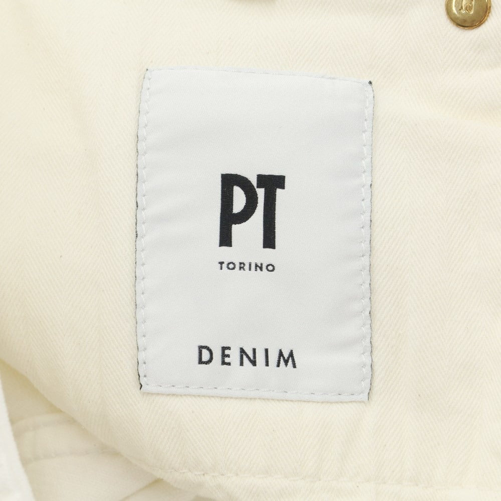 【新品アウトレット】ピーティートリノ デニム PT TORINO DENIM SWING コットン コーデュロイ 5ポケット パンツ オフホワイト【サイズ33】【WHT】【A/W】【状態ランクN-】【メンズ】【769095】