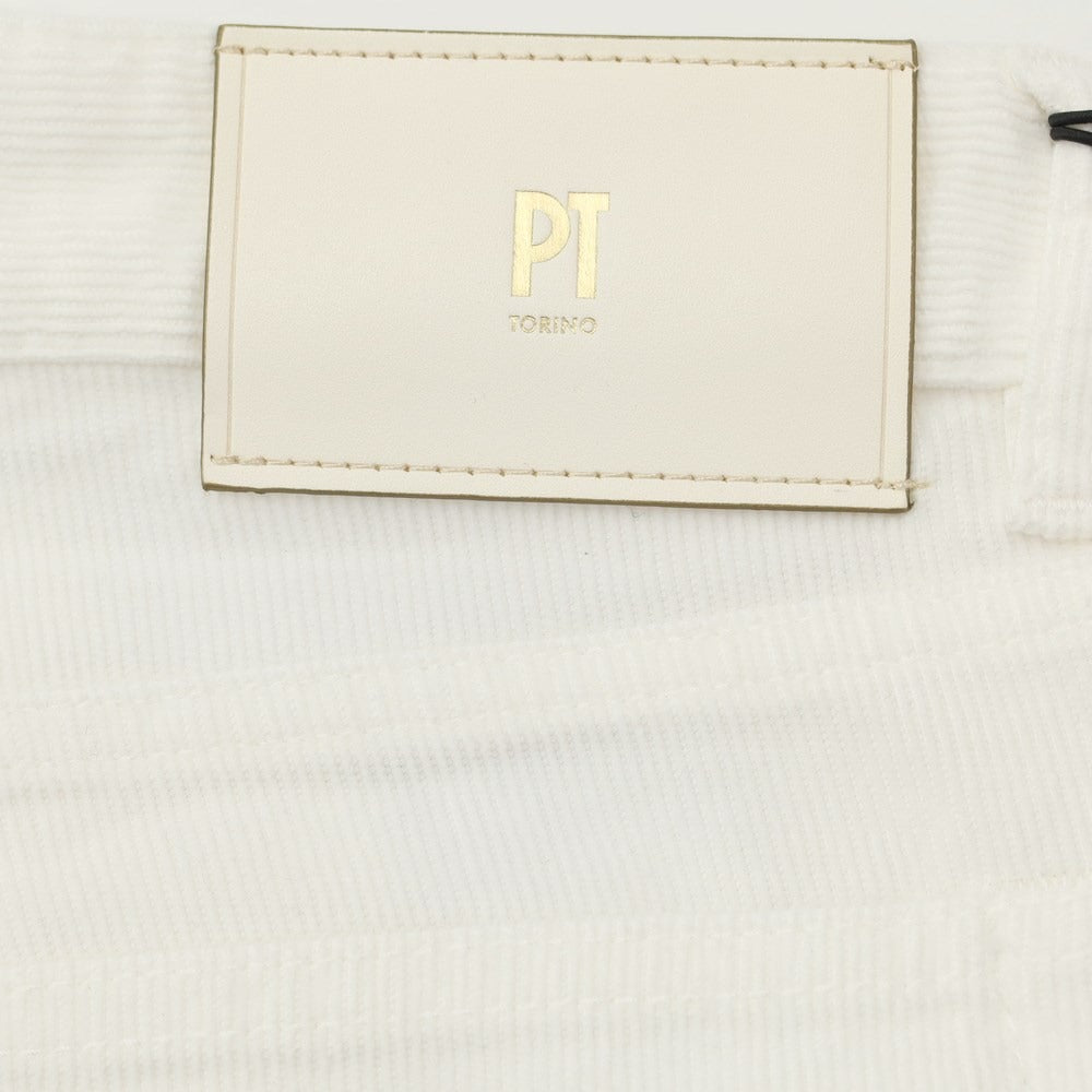 【新品】ピーティートリノ デニム PT TORINO DENIM SWING コットン コーデュロイ 5ポケット パンツ オフホワイト【サイズ34】【WHT】【A/W】【状態ランクN】【メンズ】【769095】