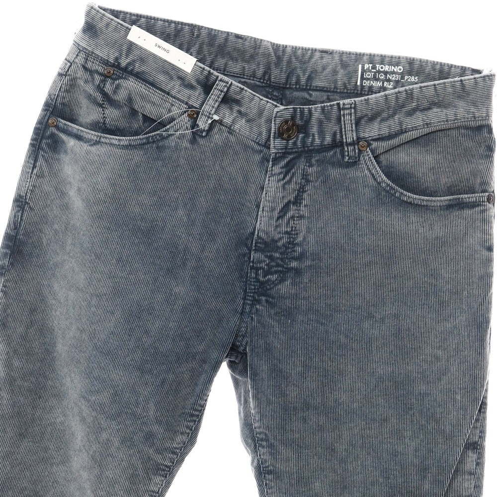 【新品】ピーティートリノ デニム PT TORINO DENIM SWING コットン コーデュロイ 5ポケット パンツ ネイビー系【サイズ32】【NVY】【A/W】【状態ランクN】【メンズ】【769095】