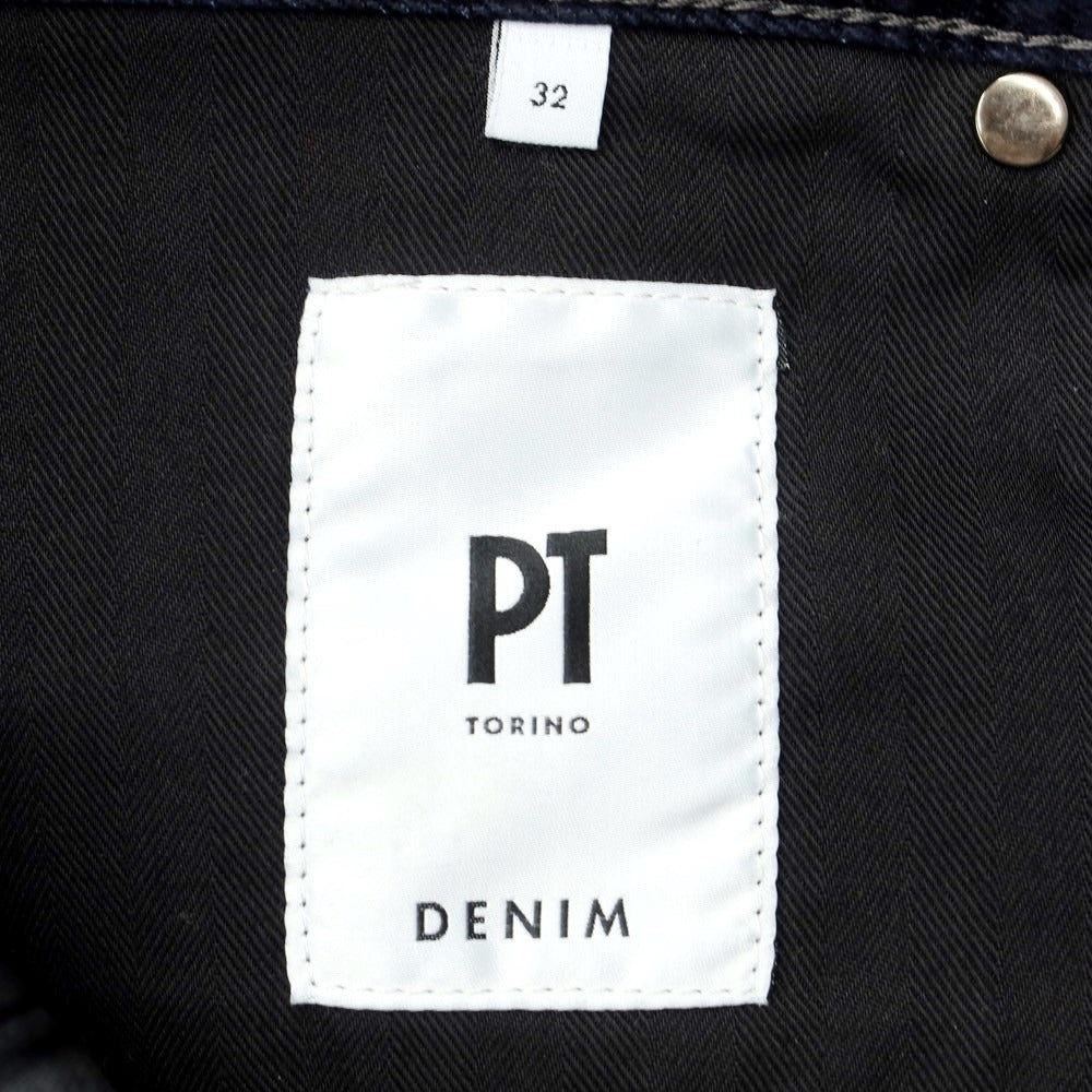 【新品】ピーティートリノ デニム PT TORINO DENIM SWING コットンレーヨン ベロア 5ポケットパンツ ネイビー【サイズ32】【NVY】【A/W】【状態ランクN】【メンズ】【769095】