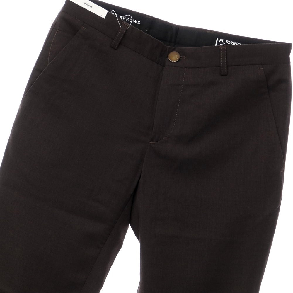 【中古】【未使用】ピーティートリノ デニム PT TORINO DENIM UNITED ARROWS別注 カジュアルスラックスパンツ
 ダークブラウン【サイズ32】【BRW】【S/S】【状態ランクS】【メンズ】
【769381】 BPD