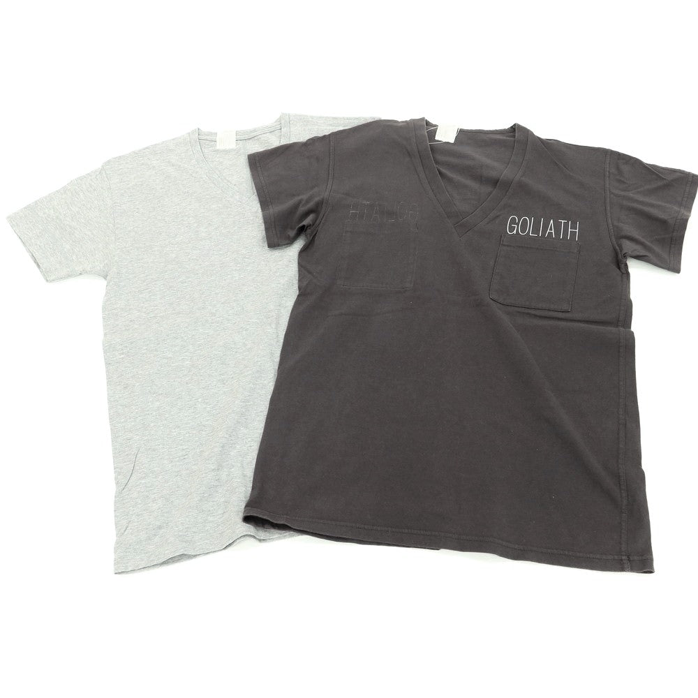 【中古】エヌハリウッド N.HOOLYWOOD 2枚セット 半袖Tシャツ
 ダークグレーxグレー【サイズ38/40】【GRY】【S/S】【状態ランクB】【メンズ】
【769585】 CPD