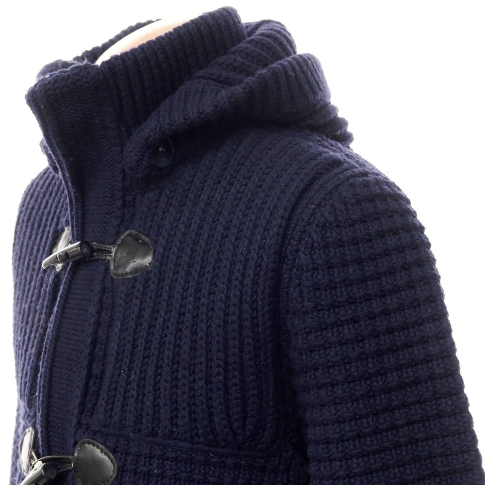 【中古】バーク BARK ローゲージウールナイロン ニットダッフルコート ネイビー【サイズS】【NVY】【A/W】【状態ランクC】【メンズ】【769080】