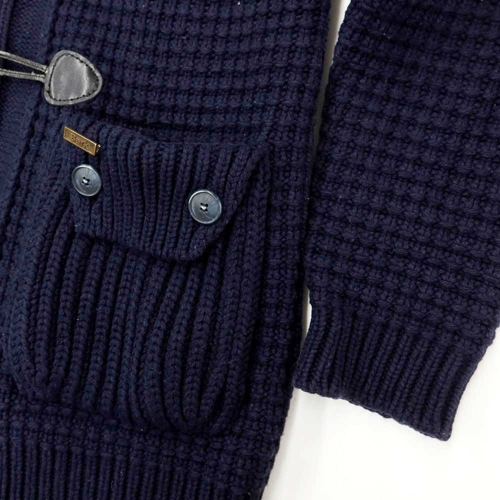 【中古】バーク BARK ローゲージウールナイロン ニットダッフルコート ネイビー【サイズS】【NVY】【A/W】【状態ランクC】【メンズ】【769080】