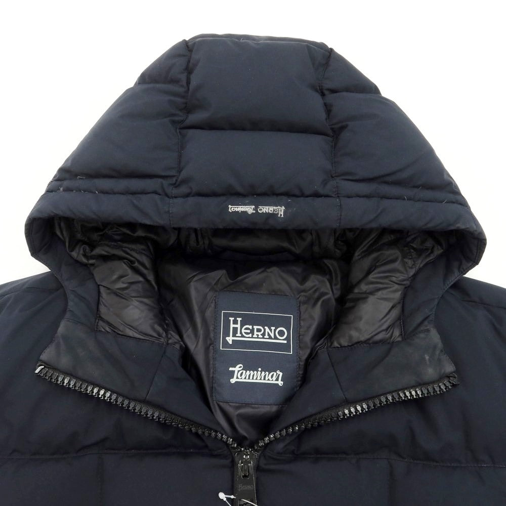 【中古】ヘルノ Herno ポリエステル ダウンジャケット ダークネイビー【サイズ50】【NVY】【A/W】【状態ランクC】【メンズ】【768987】