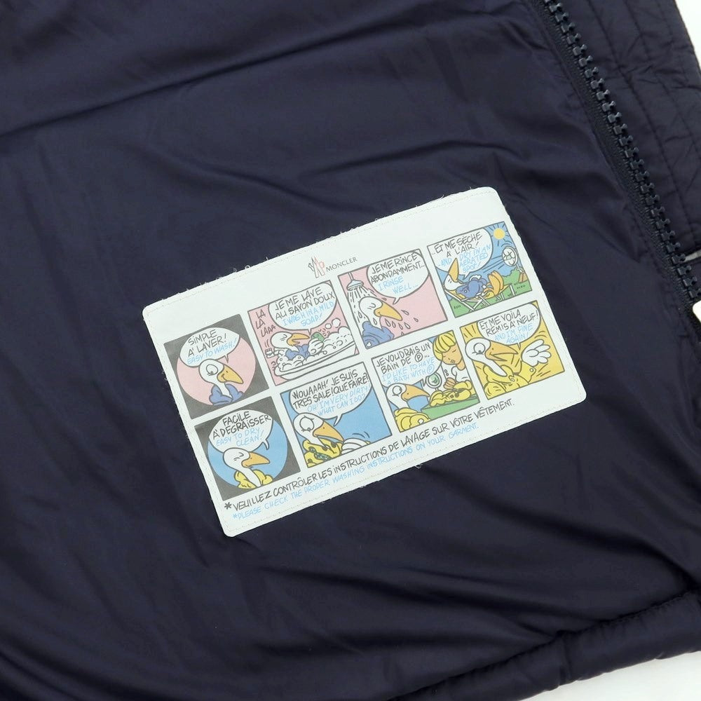 【中古】モンクレール MONCLER CLUNY ナイロン ファー ダウンジャケット ネイビー【サイズ2】【NVY】【A/W】【状態ランクC】【メンズ】【768987】