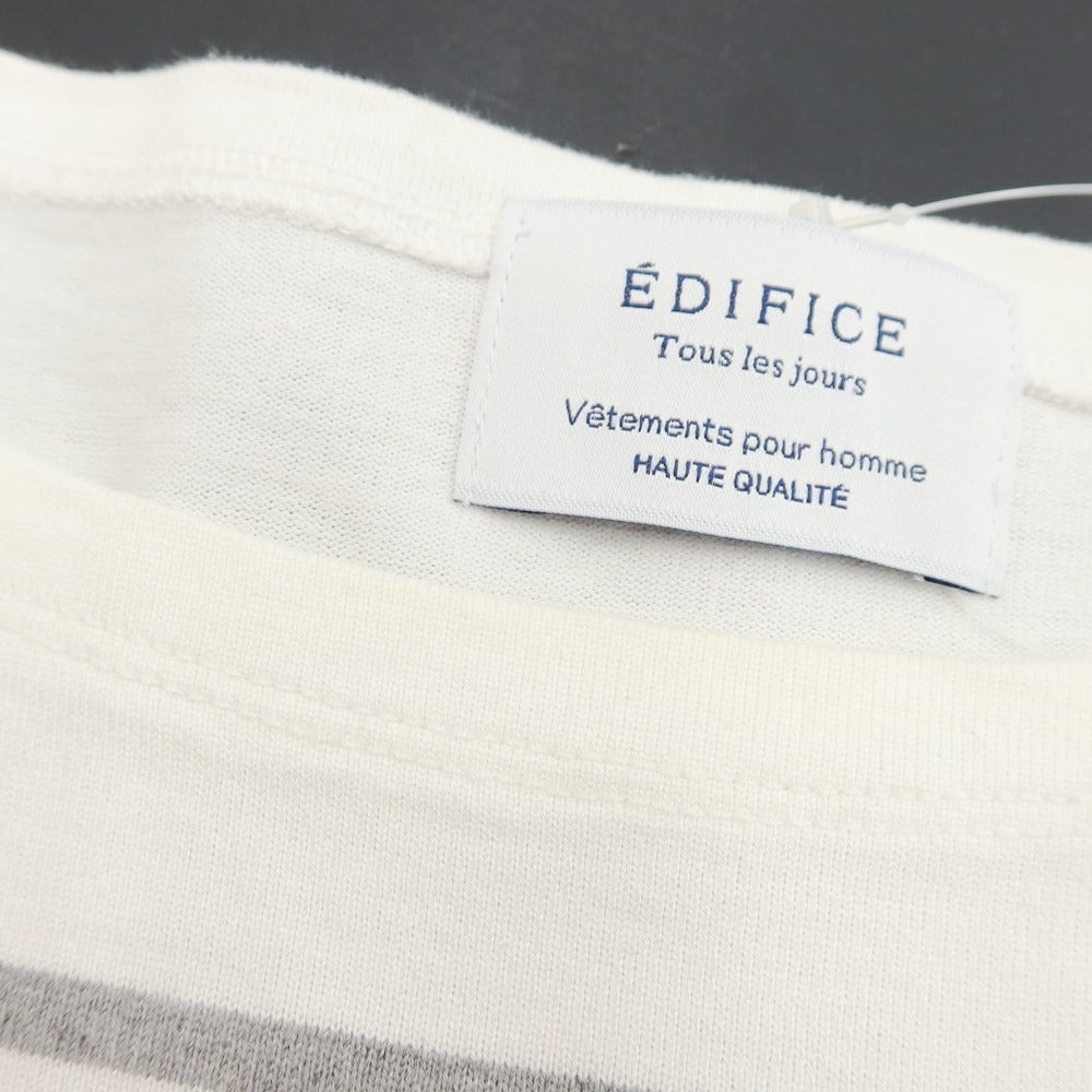 【中古】エディフィス EDIFICE 長袖Tシャツ
 ホワイトxグレー【サイズ48】【WHT】【S/S/A/W】【状態ランクB】【メンズ】
【769584】 CPD