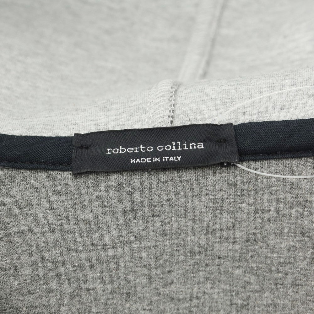 【中古】【未使用】ロベルトコリーナ ROBERTO COLLINA ボンディングコットン ジップアップパーカー グレー【サイズ48】【GRY】【A/W】【状態ランクS】【メンズ】【769092】