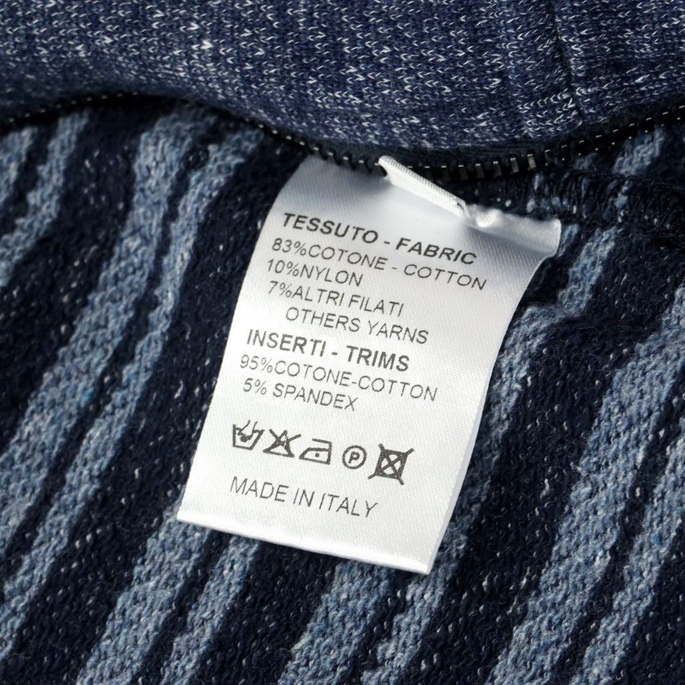 【中古】【未使用】ロベルトコリーナ ROBERTO COLLINA スウェット切替 ジップアップパーカー ネイビー【サイズ48】【NVY】【A/W】【状態ランクS】【メンズ】【769092】