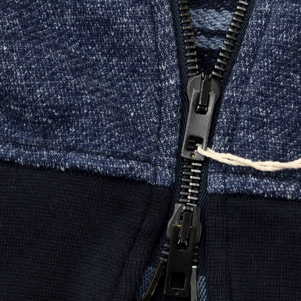 【中古】【未使用】ロベルトコリーナ ROBERTO COLLINA スウェット切替 ジップアップパーカー ネイビー【サイズ48】【NVY】【A/W】【状態ランクS】【メンズ】【769092】