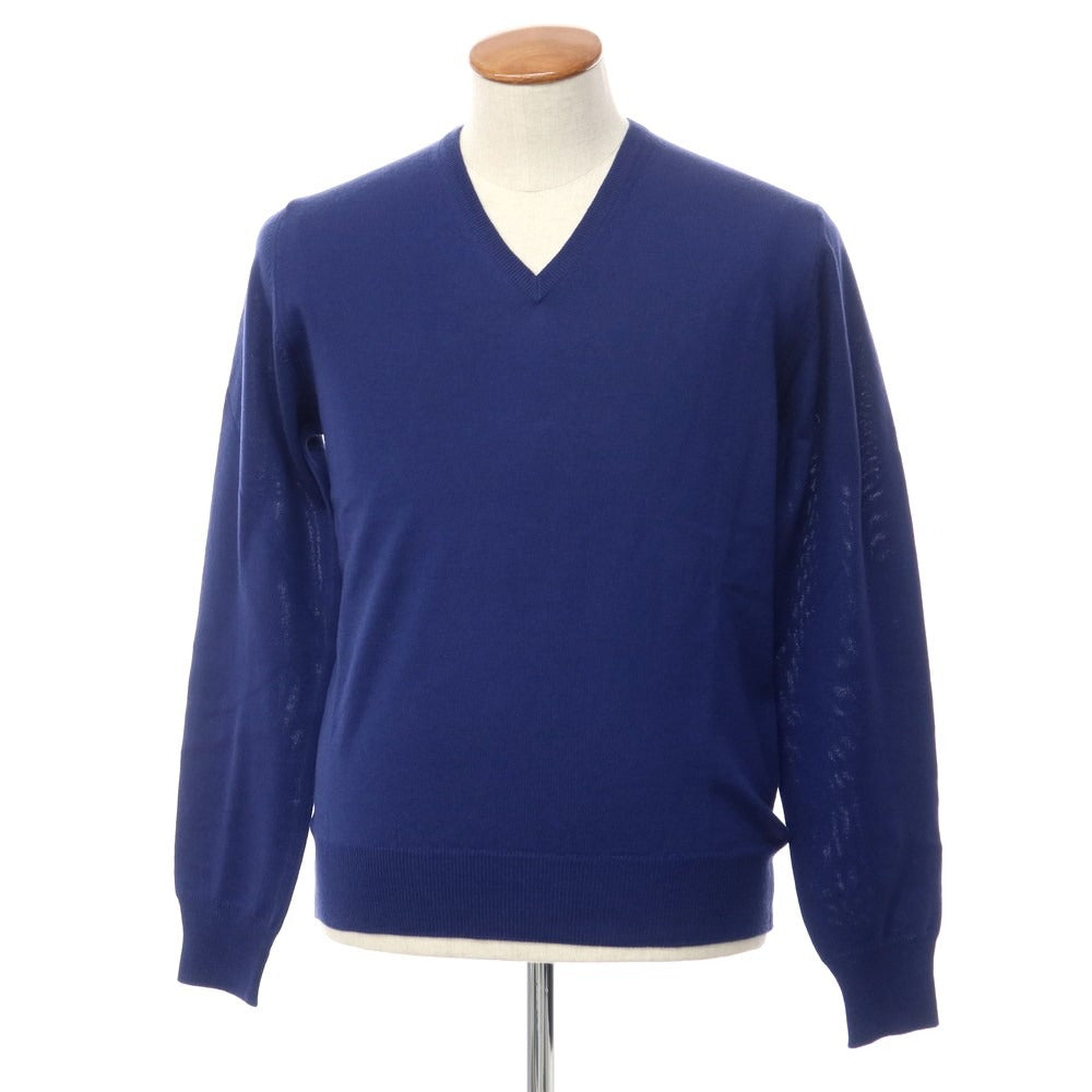 【中古】ヘリテージ HERITAGE ハイゲージウール Vネックニット ネイビーブルー【サイズS/48】【NVY】【A/W】【状態ランクA】【メンズ】【769092】