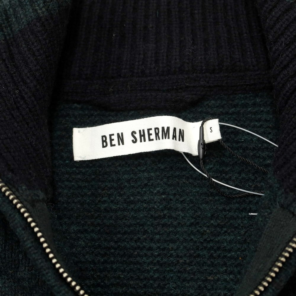【中古】【未使用】ベンシャーマン Ben Sherman ミドルゲージウールナイロン プルオーバースタンドカラーニット ダークグリーン【サイズS】【GRN】【A/W】【状態ランクS】【メンズ】【769092】