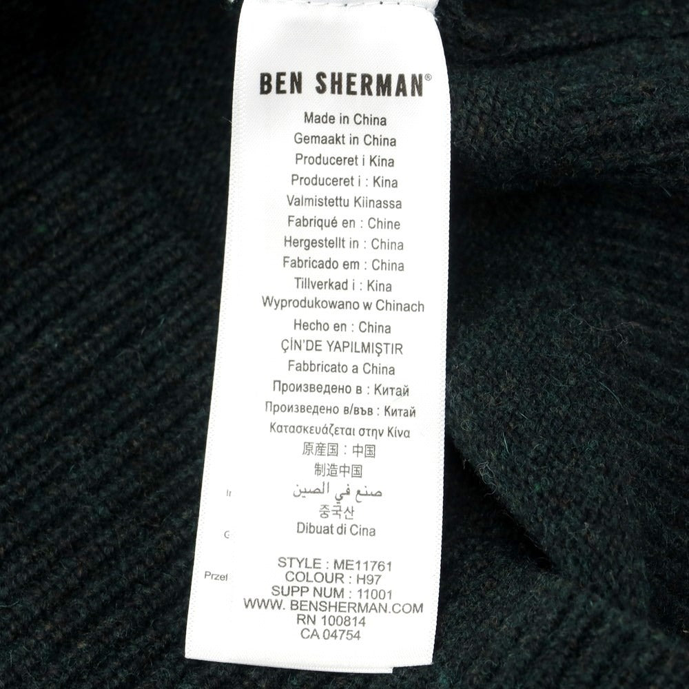 【中古】【未使用】ベンシャーマン Ben Sherman ミドルゲージウールナイロン プルオーバースタンドカラーニット ダークグリーン【サイズS】【GRN】【A/W】【状態ランクS】【メンズ】【769092】