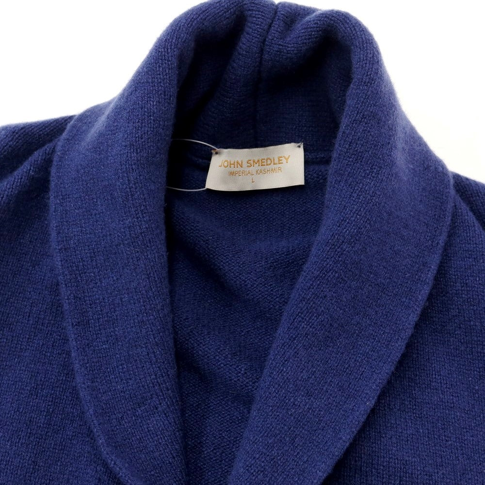 【中古】ジョンスメドレー JOHN SMEDLEY ミドルージウールカシミヤ ニットカーディガン ライトネイビー【サイズL】【NVY】【A/W】【状態ランクB】【メンズ】【769091】