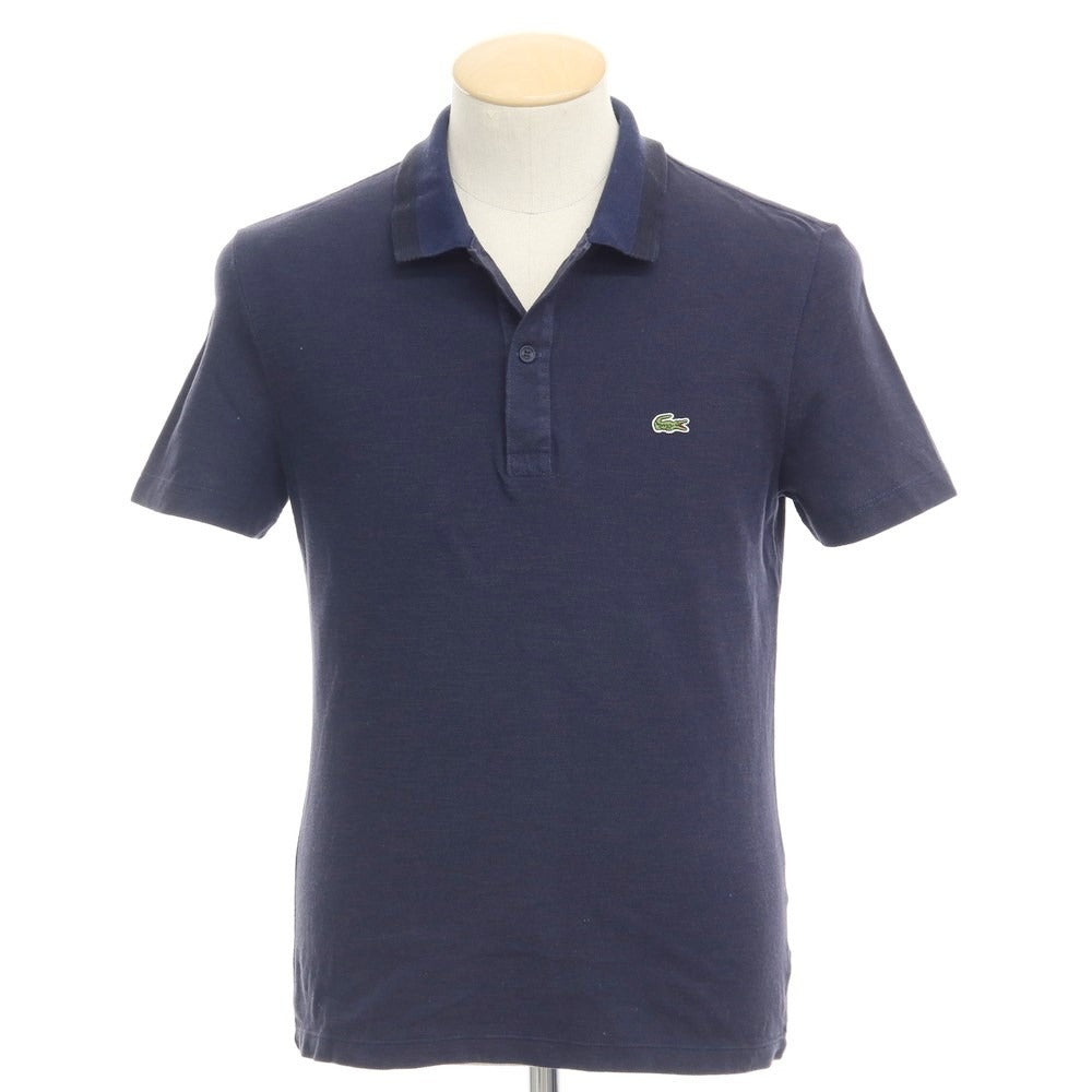 【中古】ラコステ LACOSTE 半袖ポロシャツ ネイビーxブラック【サイズFR 3】【NVY】【S/S】【状態ランクC】【メンズ】 【76