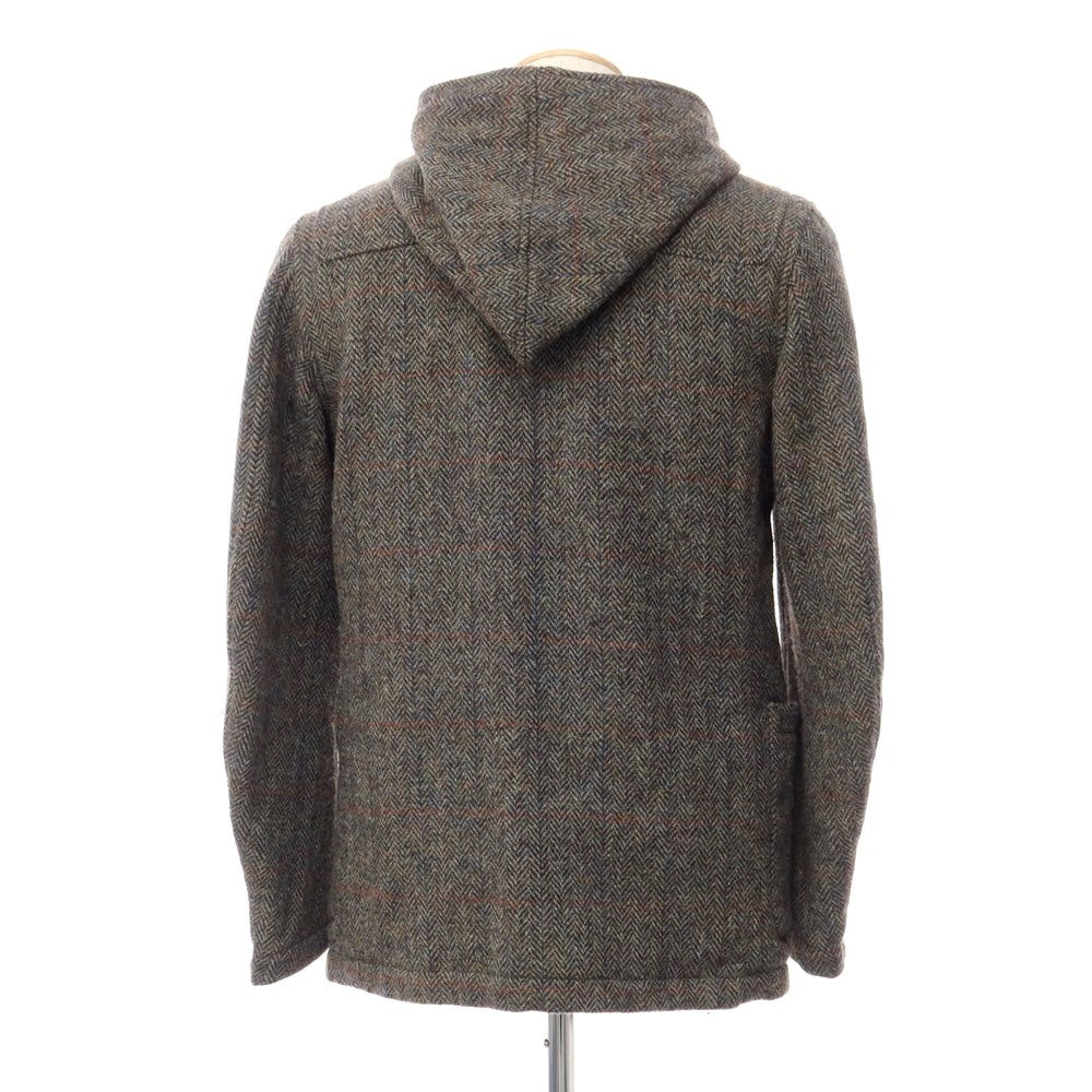 【中古】マウントレイニアデザイン Mt RAINIER DESIGN ハリスツイード ダッフルコート オリーブグレー系xネイビー【サイズS】【GRY】【A/W】【状態ランクC】【メンズ】【768988】