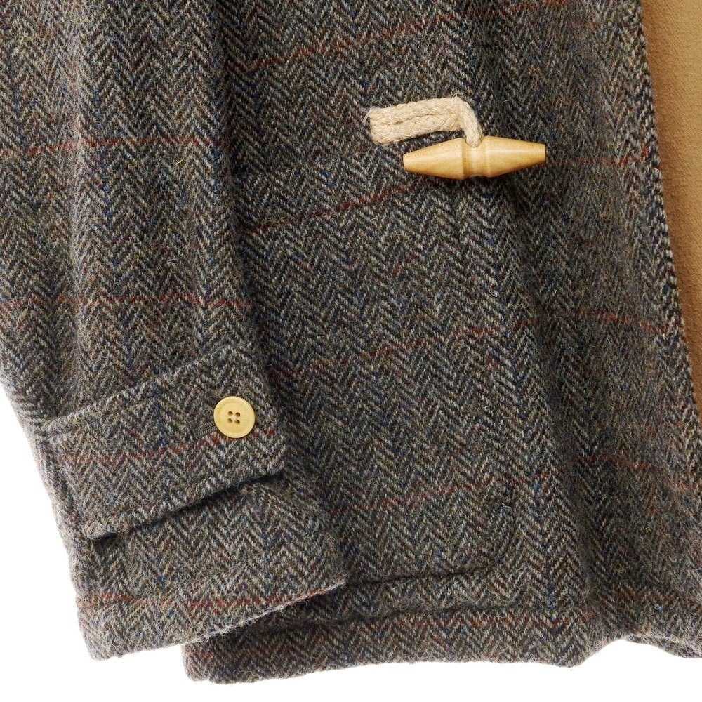 【中古】マウントレイニアデザイン Mt RAINIER DESIGN ハリスツイード ダッフルコート オリーブグレー系xネイビー【サイズS】【GRY】【A/W】【状態ランクC】【メンズ】【768988】