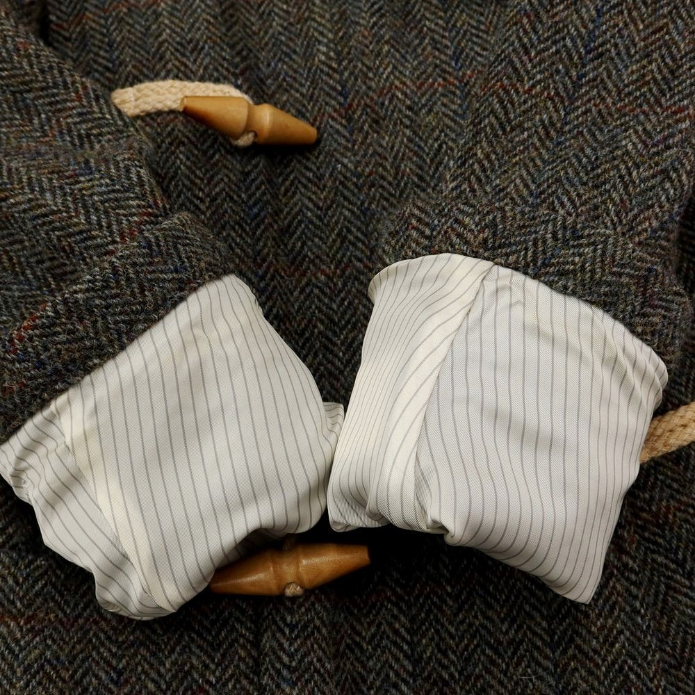 【中古】マウントレイニアデザイン Mt RAINIER DESIGN ハリスツイード ダッフルコート オリーブグレー系xネイビー【サイズS】【GRY】【A/W】【状態ランクC】【メンズ】【768988】