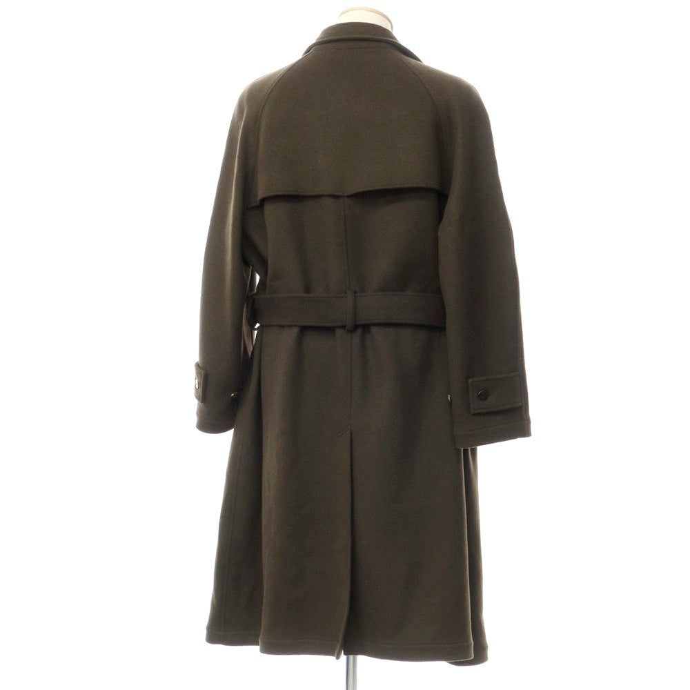 【中古】エス S ウールレーヨン オーバーサイズ ダブルブレストコート オリーブ【サイズ1】【GRN】【A/W】【状態ランクB】【メンズ】【768987】