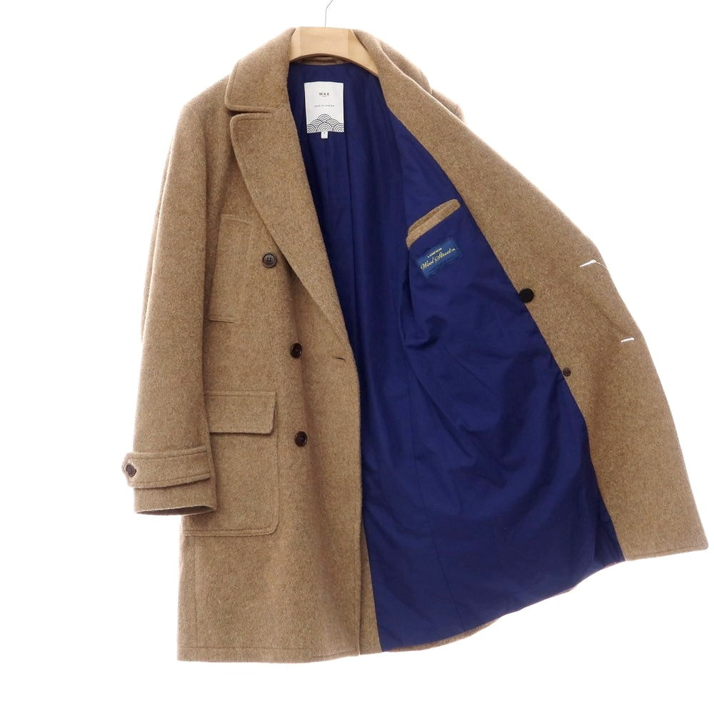 【中古】ワックスロンドン WAX LONDON ウールポリエステル ダブルブレストコート ライトブラウン【サイズS】【BRW】【A/W】【状態ランクB】【メンズ】【768987】