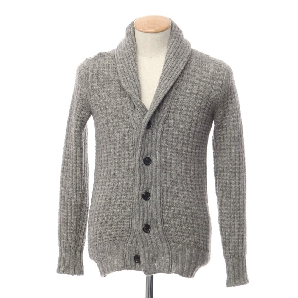 【中古】エディフィス EDIFICE ミドルゲージウール ショールカラーニットカーディガン グレー【サイズ44】【GRY】【A/W】【状態ランクB】【メンズ】【769085】