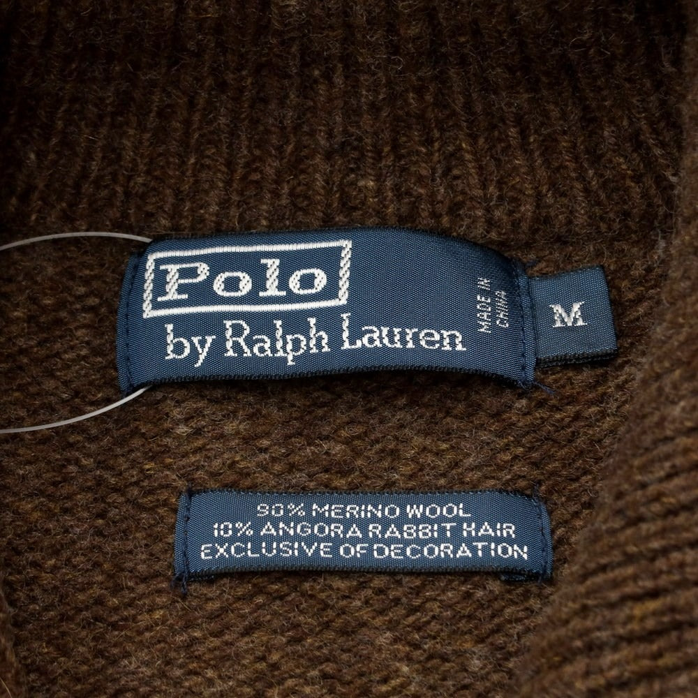 【中古】ポロ ラルフローレン Polo Ralph Lauren ミドルゲージウールアンゴラ スタンドカラーニット ブラウン【サイズM】【BRW】【A/W】【状態ランクB】【メンズ】【769084】