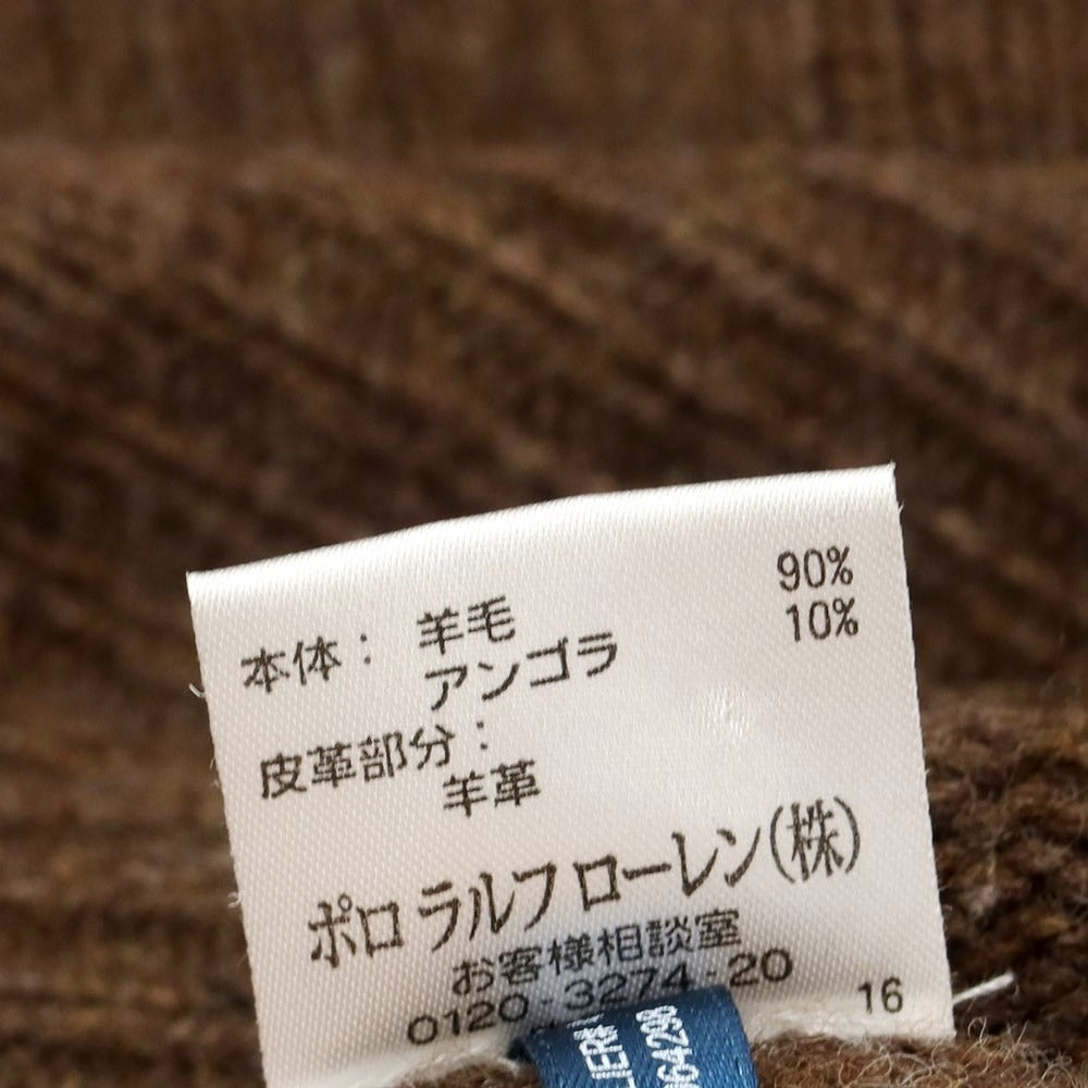 【中古】ポロ ラルフローレン Polo Ralph Lauren ミドルゲージウールアンゴラ スタンドカラーニット ブラウン【サイズM】【BRW】【A/W】【状態ランクB】【メンズ】【769084】