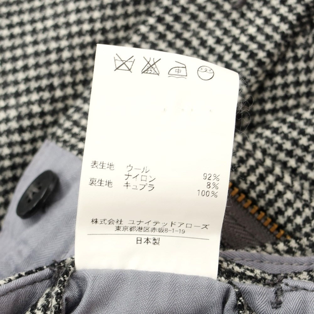 【中古】ユナイテッドアローズ UNITED ARROWS ウールナイロン カジュアルスラックス パンツ ブラックxホワイト【サイズ44】【GRY】【A/W】【状態ランクB】【メンズ】【769087】