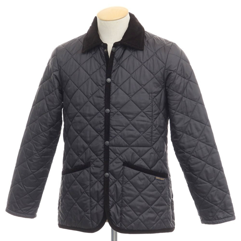 【中古】ラベンハム LAVENHAM ポリエステル キルティングジャケット ブルゾン ブラック（ダークグレー）【サイズ34/XS】【BLK】