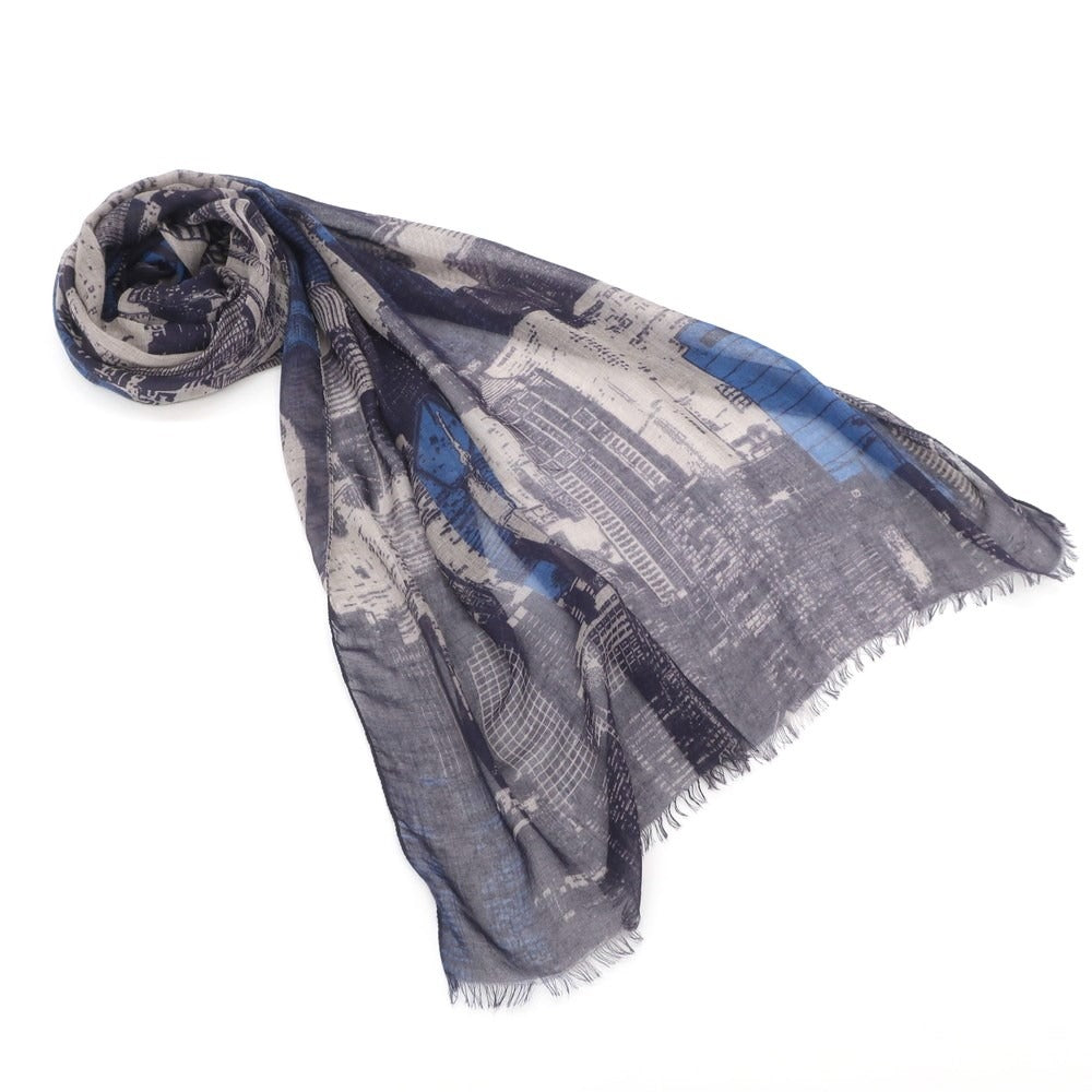 【中古】アルテア Altea モダールカシミヤ 大判ストール パープルネイビーxブラウン【NVY】【A/W】【状態ランクB】【ユニセックス】【769080】