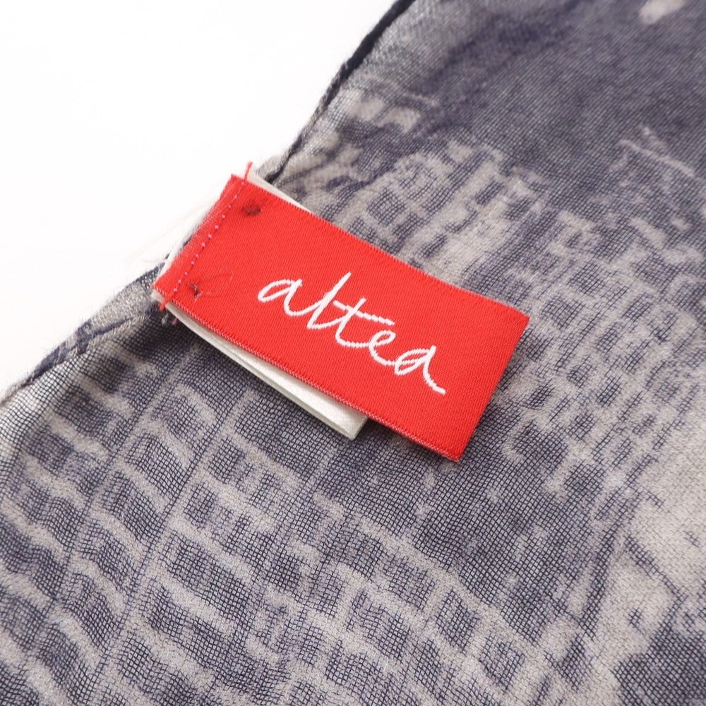 【中古】アルテア Altea モダールカシミヤ 大判ストール パープルネイビーxブラウン【NVY】【A/W】【状態ランクB】【ユニセックス】【769080】