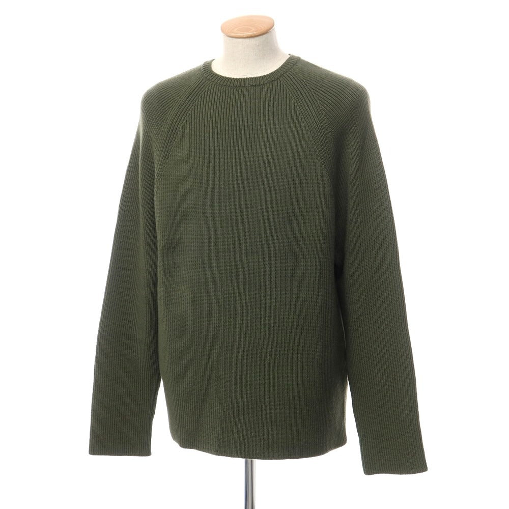 【中古】レイ Raey ウール クルーネック プルオーバーニット オリーブグリーン【サイズM】【GRN】【A/W】【状態ランクB】【メンズ】【769082】