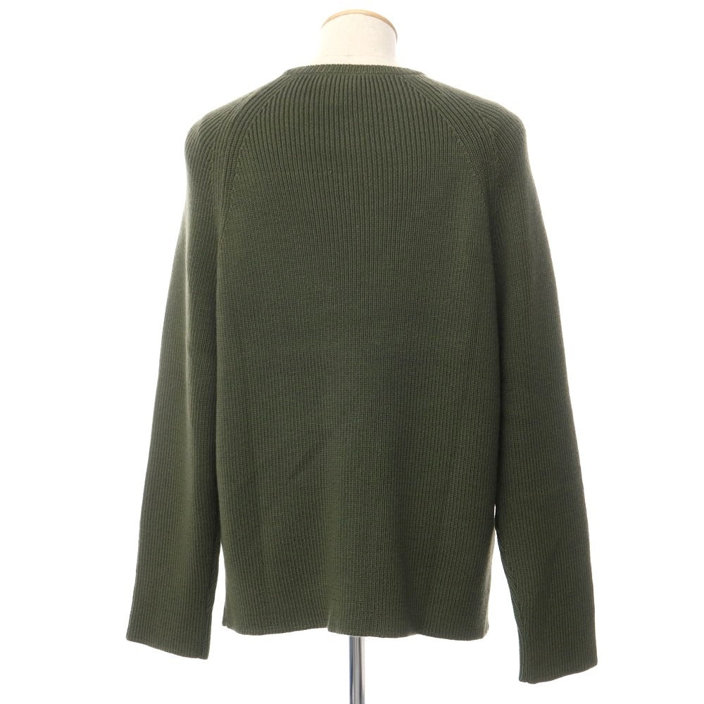 【中古】レイ Raey ウール クルーネック プルオーバーニット オリーブグリーン【サイズM】【GRN】【A/W】【状態ランクB】【メンズ】【769082】
