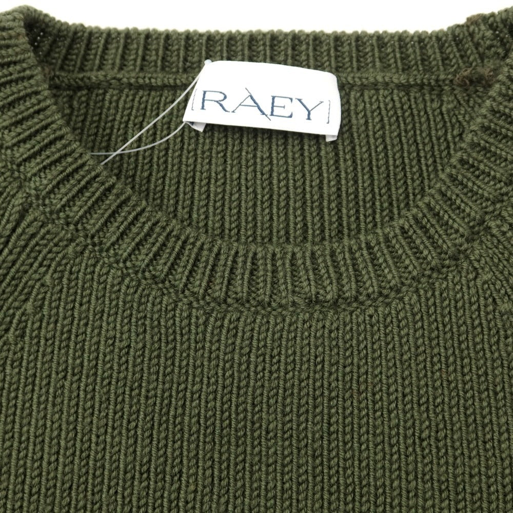 【中古】レイ Raey ウール クルーネック プルオーバーニット オリーブグリーン【サイズM】【GRN】【A/W】【状態ランクB】【メンズ】【769082】
