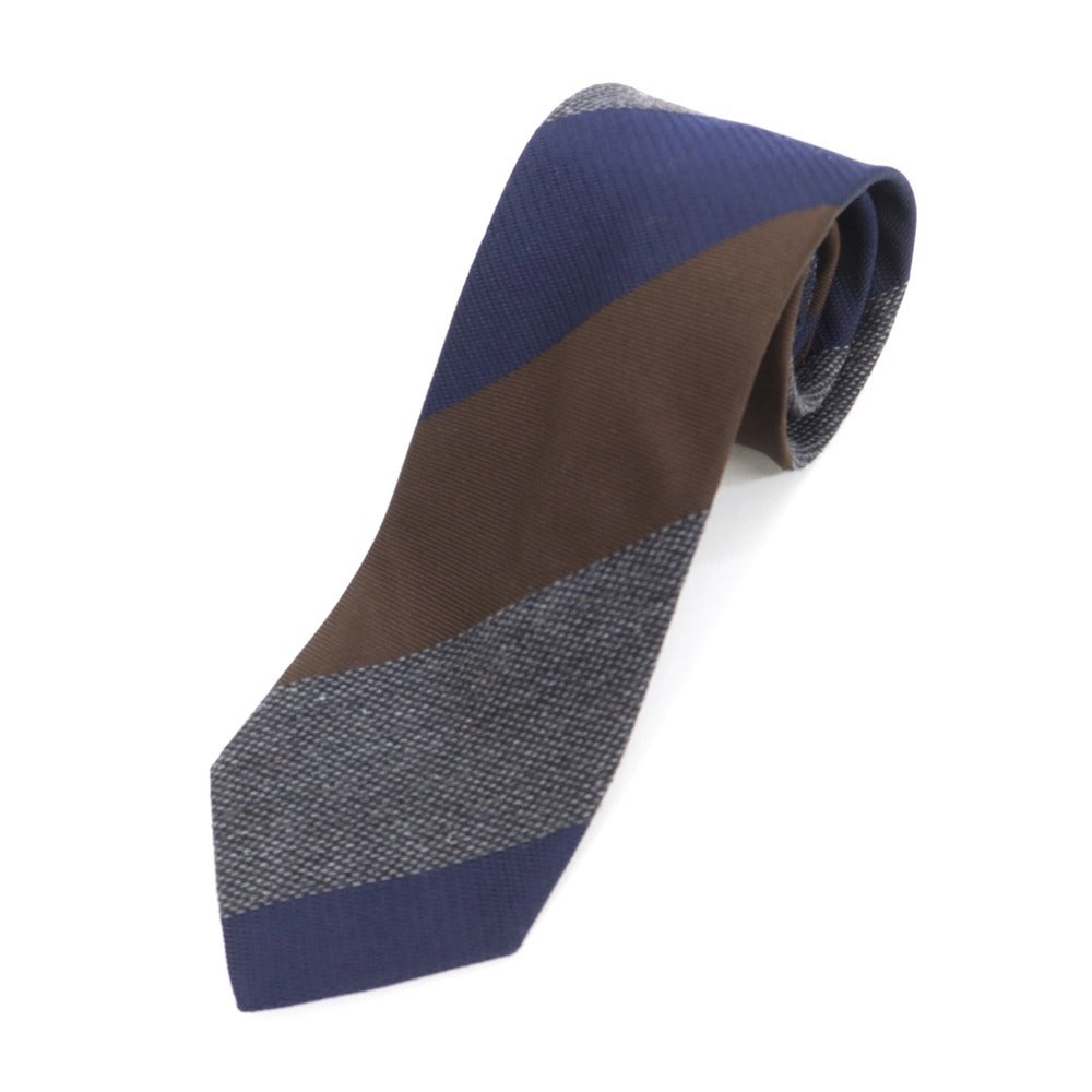 【新品】ステファノ ビジ stefano bigi ストライプ柄ネクタイ
ネイビーxブラウン【サイズ-】【NVY】【A/W】【状態ランクN】【メンズ】
【769381】