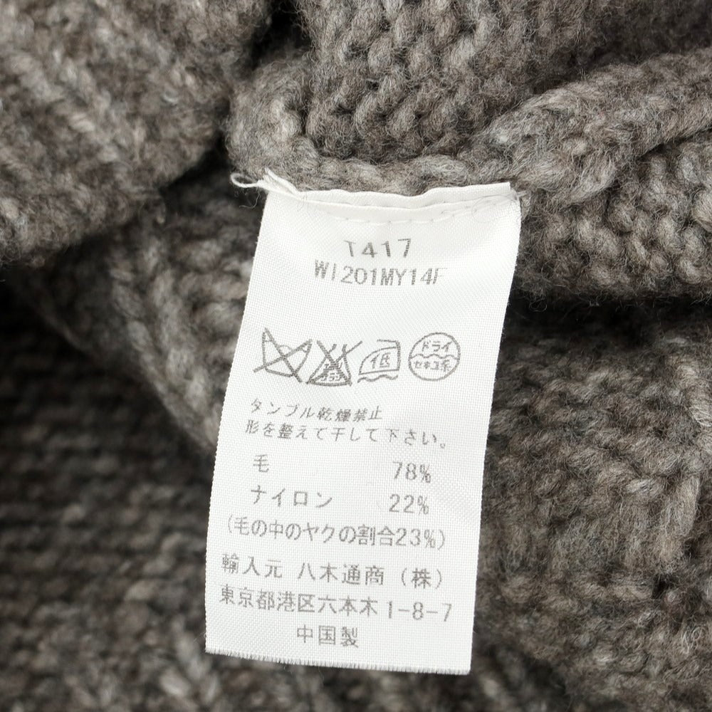 【中古】スリードッツ three dots ウールナイロン タートルネック プルオーバーニット グレー【サイズ表記なし(M位)】【GRY】【A/W】【状態ランクC】【メンズ】【769081】