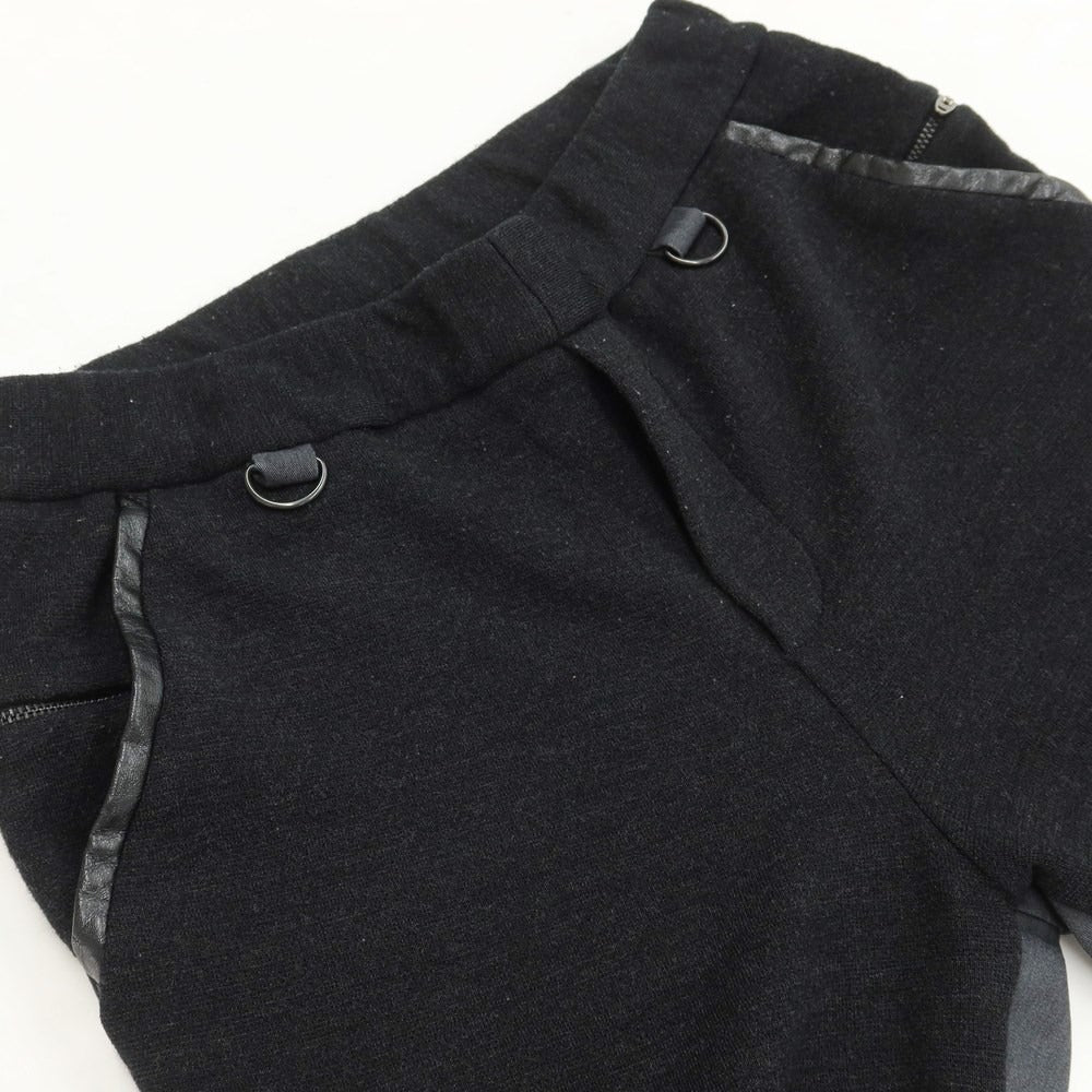 【中古】サンシー SUNSEA ウールジャージー イージーリブパンツ ブラックxグレー【サイズ2】【BLK】【A/W】【状態ランクC】【メンズ】【769091】