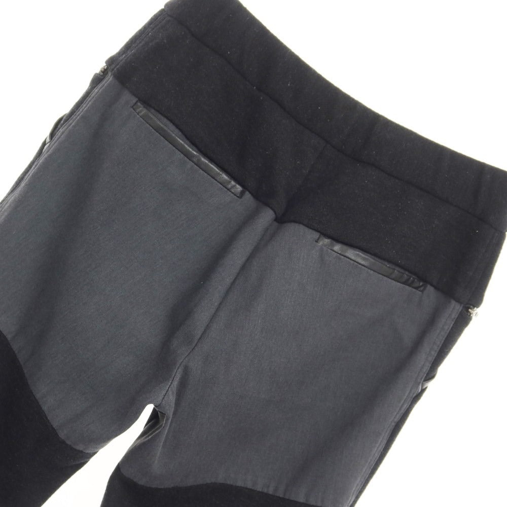 【中古】サンシー SUNSEA ウールジャージー イージーリブパンツ ブラックxグレー【サイズ2】【BLK】【A/W】【状態ランクC】【メンズ】【769091】
