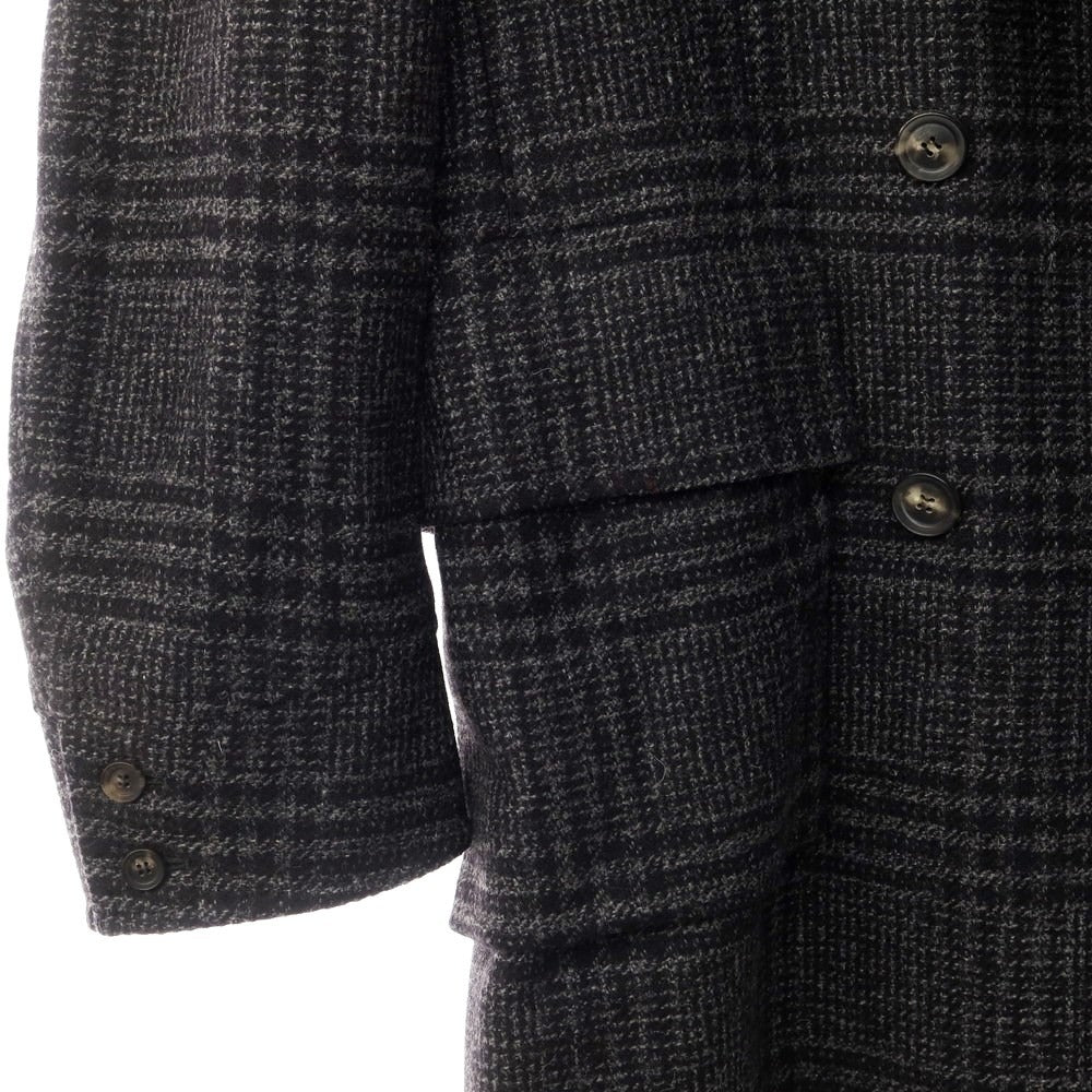 【中古】スティレ ラティーノ STILE LATINO ウールカシミヤ チェック ダブルブレスト コート グレーxブラック【サイズ46】【GRY】【A/W】【状態ランクB】【メンズ】【768979】