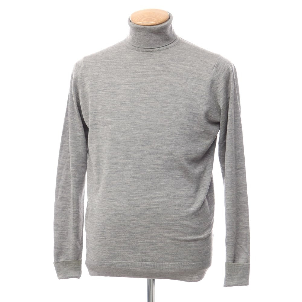 【中古】ジョンスメドレー JOHN SMEDLEY ウール タートルネック プルオーバーニット ライトグレー【サイズS】【GRY】【A/W】【状態ランクC】【メンズ】【769081】