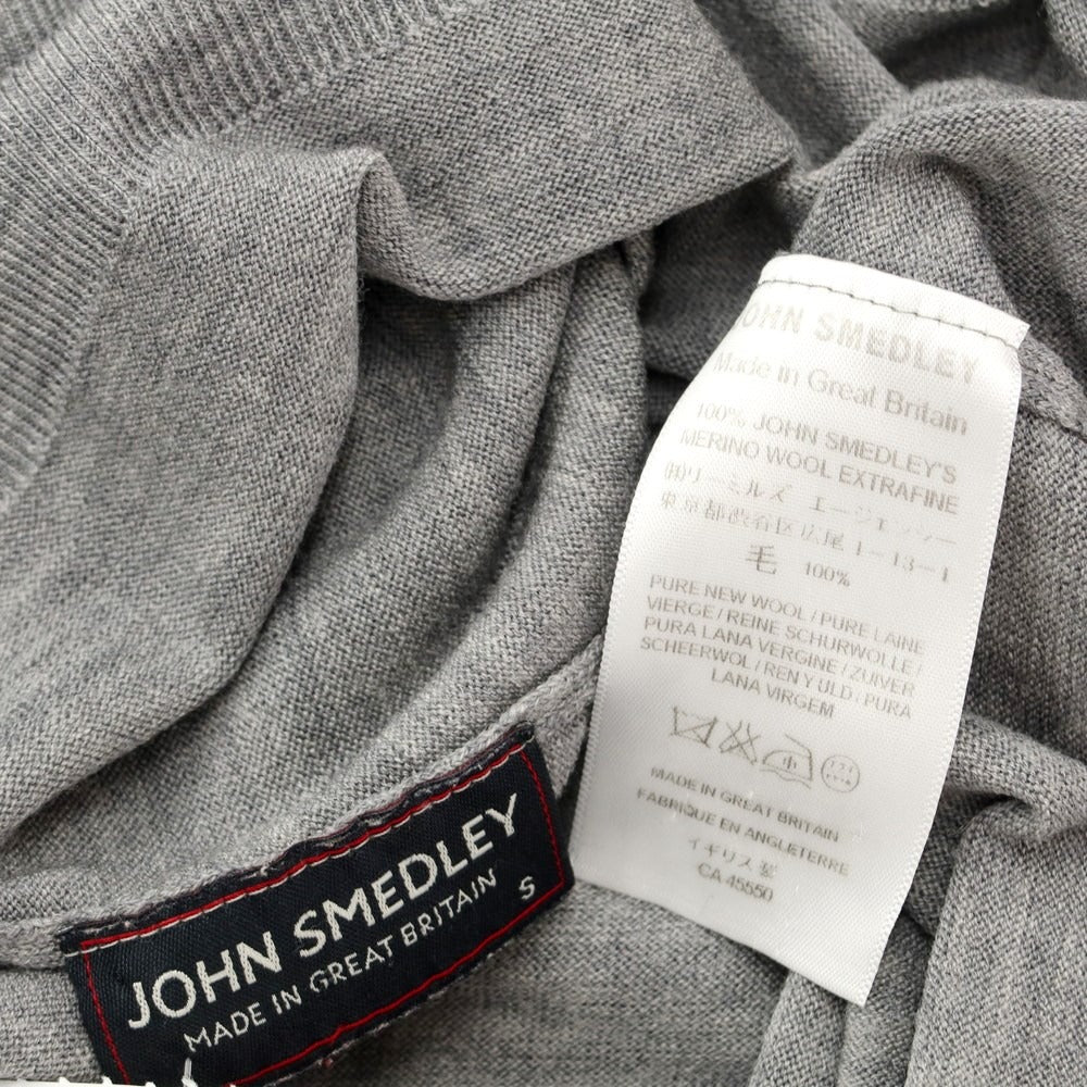【中古】ジョンスメドレー JOHN SMEDLEY ウール タートルネック プルオーバーニット ライトグレー【サイズS】【GRY】【A/W】【状態ランクC】【メンズ】【769081】