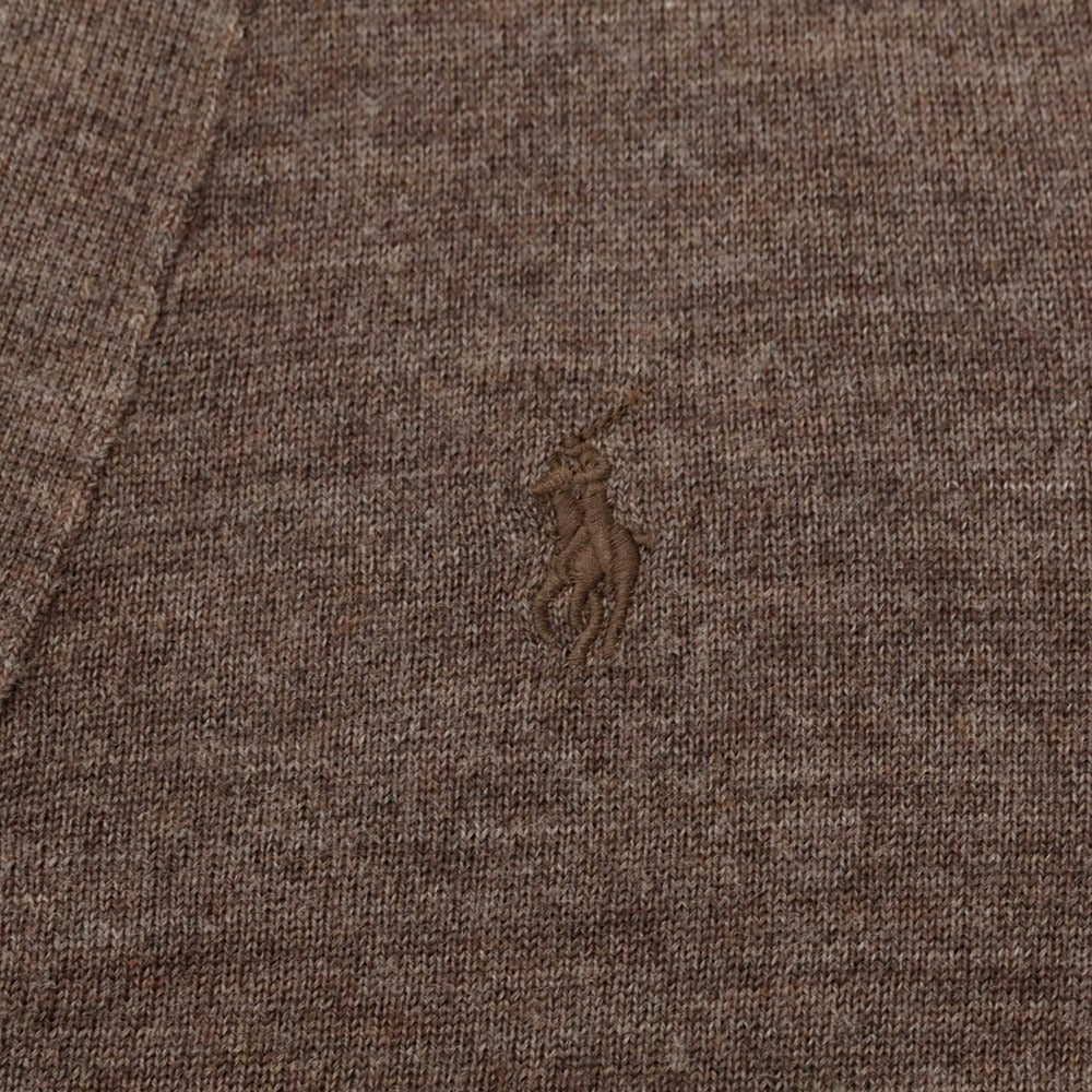 【中古】ポロ ラルフローレン Polo Ralph Lauren ウール ニット カーディガン ブラウン【サイズXS】【BRW】【A/W】【状態ランクB】【メンズ】【769080】