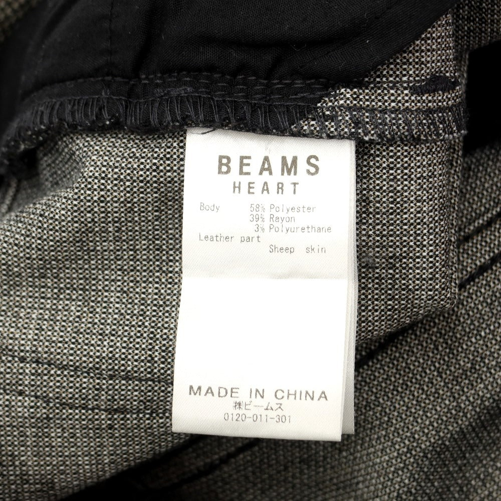 【中古】ビームスハート BEAMS HEART ポリエステルレーヨン 5ポケットパンツ ブラウンxブラック【サイズL】【BRW】【A/W】【状態ランクB】【メンズ】【769077】