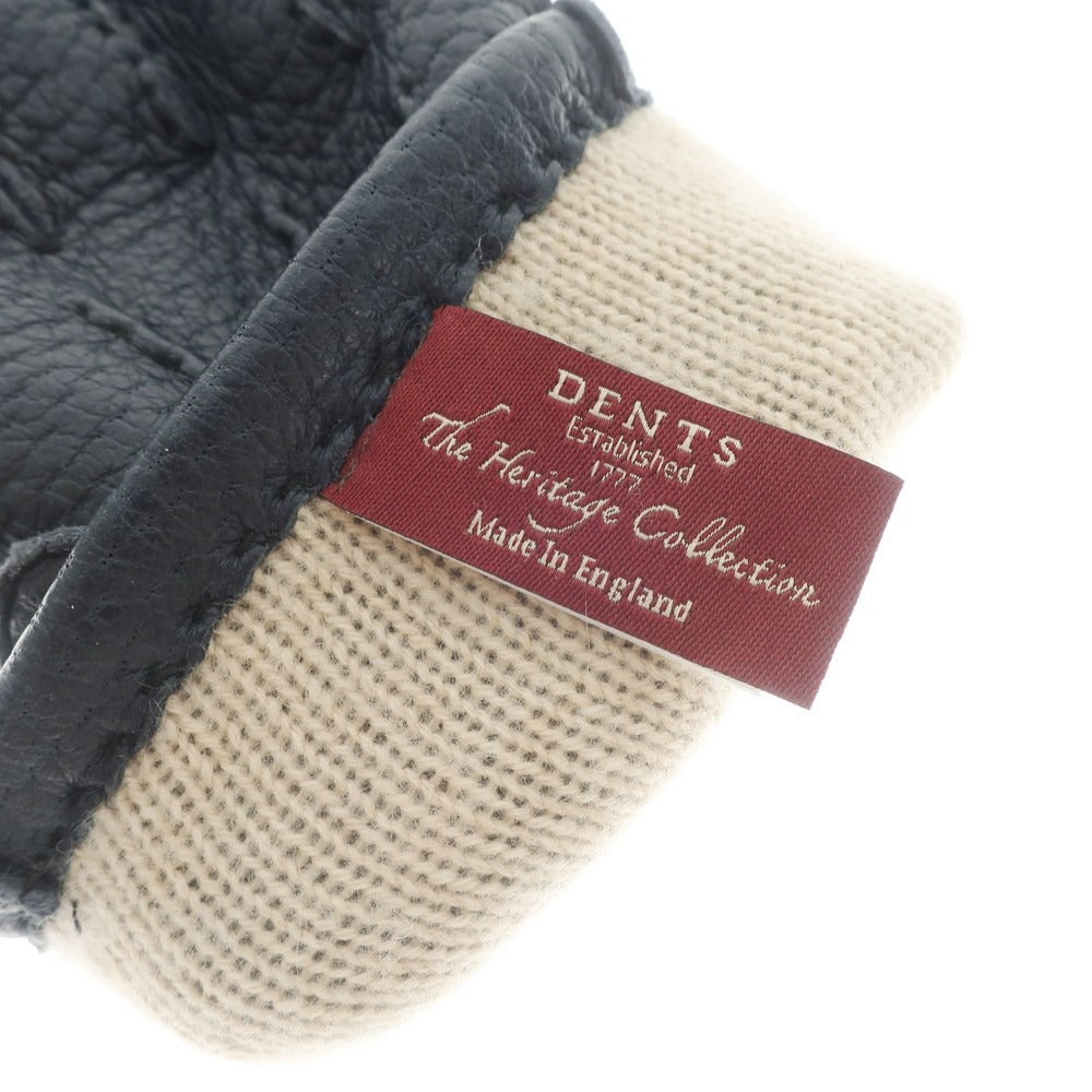 【中古】デンツ DENTS ペッカリー カシミヤライニング グローブ 手袋 ネイビーブルー【サイズ7 1/2】【NVY】【A/W】【状態ランクA】【メンズ】【768897】