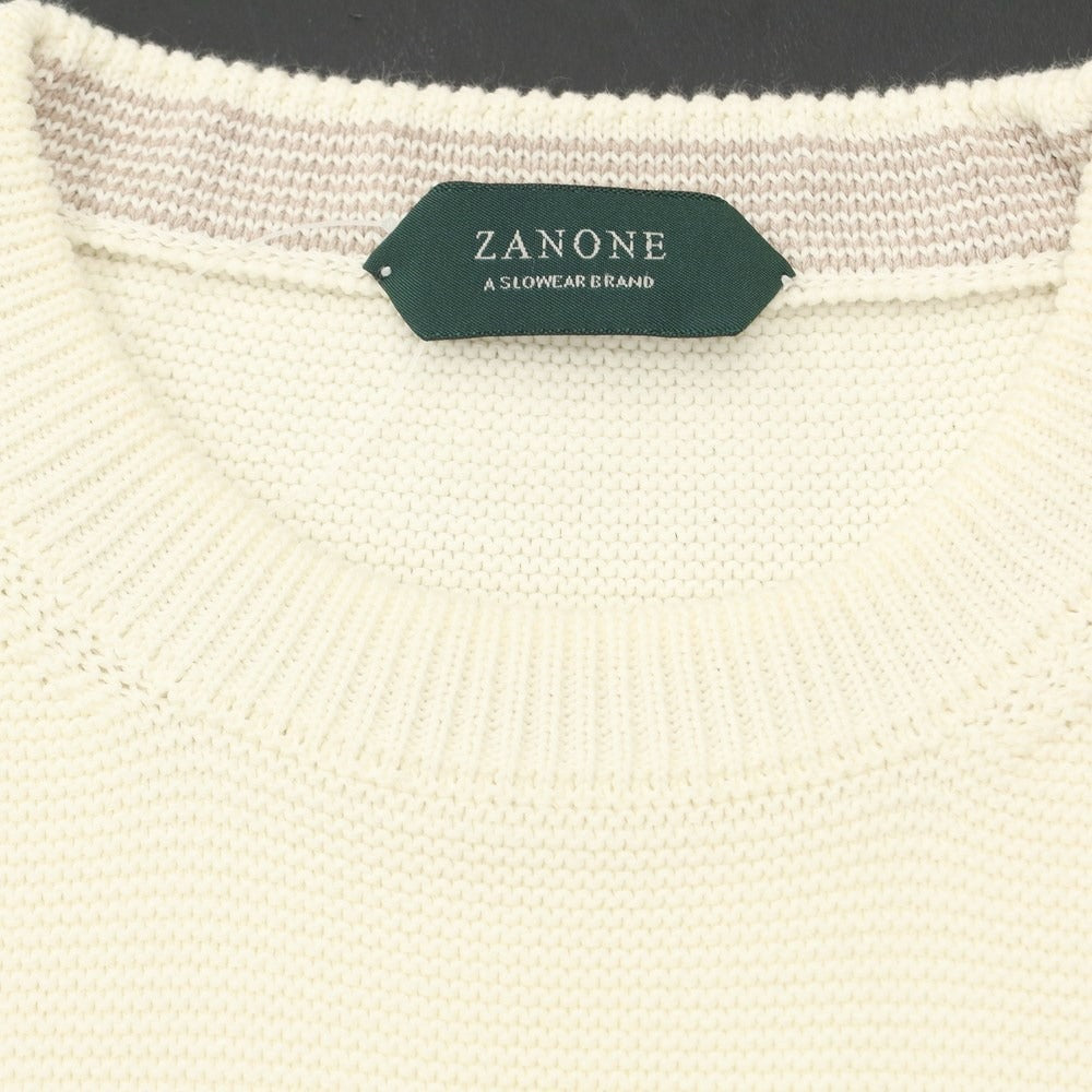 【中古】ザノーネ ZANONE プルオーバーニット
 アイボリー【サイズ46】【WHT】【S/S】【状態ランクB】【メンズ】
【769474】 BPD