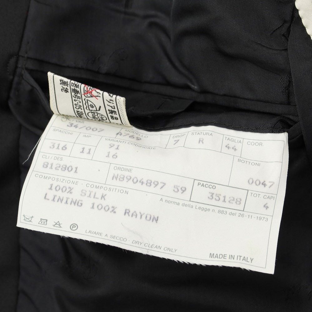 【中古】ベルベスト Belvest シルク 1B セットアップ フォーマルスーツ ブラック【サイズ44】【BLK】【S/S/A/W】【状態ランクB】【メンズ】【769376】